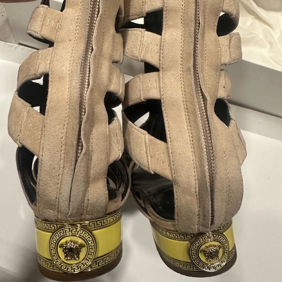 Beige and Yellow Strappy Women's Shoes - Picture 3 of 4